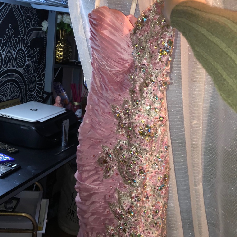 Beautiful Pink Mermaid Prom Dress
